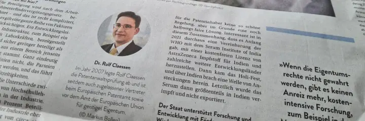 Presseveröffentlichungen Rolf Claessen
